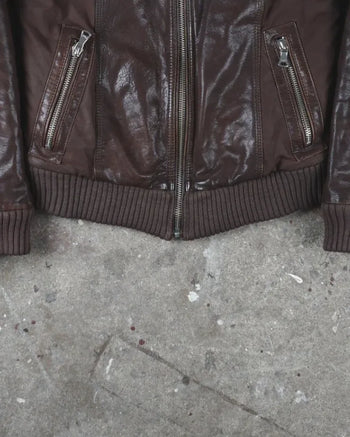 Dolce & Gabbana Leather Jacket Brown