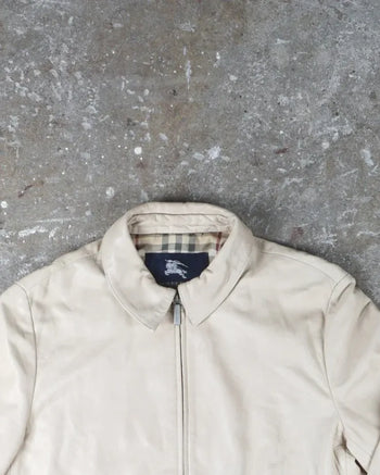 Burberry Leather Jacket Beige