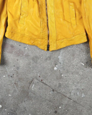 dolce & gabbana Leather jacket Yellow