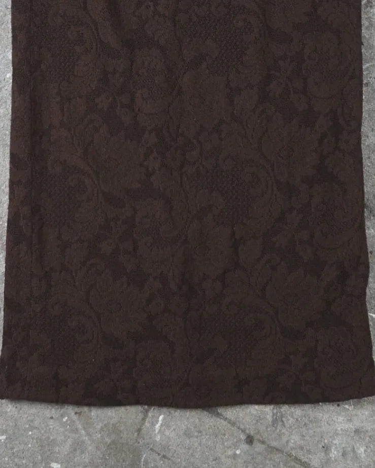 Dolce & Gabbana Wool Skirt Brown