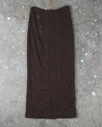 Dolce & Gabbana Wool Skirt Brown