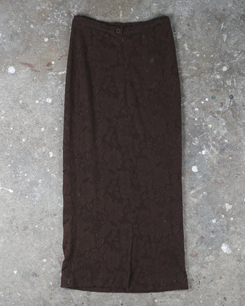 Dolce & Gabbana Wool Skirt Brown