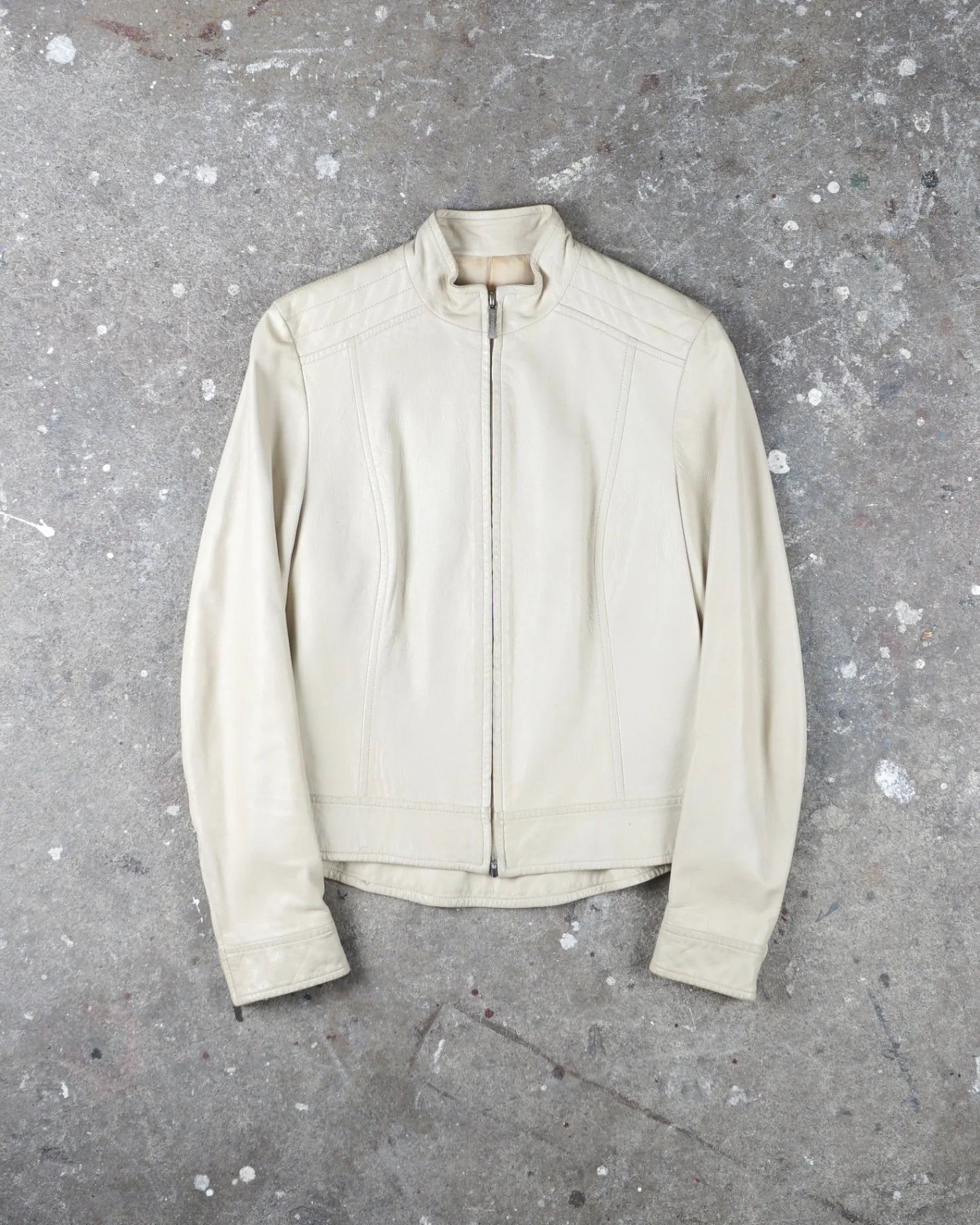 Burberry Leather Jacket Beige