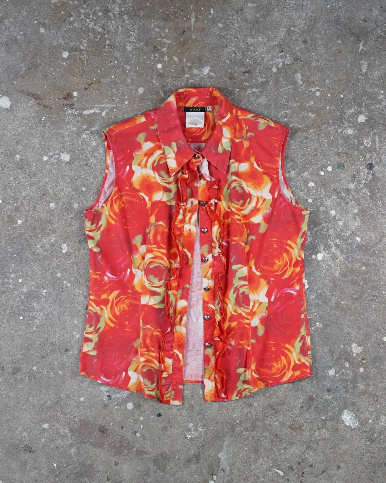 Versace Sleeveless Blouse Red