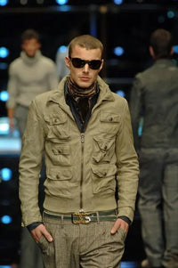 AW2006 Dolce & Gabbana Multipocket Lambskin Jacket Grey - Amsterdam Vintage Clothing | AVC