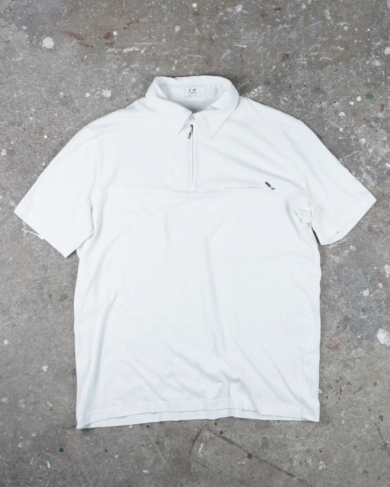 C.P Company Polo Shirt White SS 2001