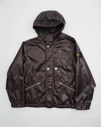 2000's Stone Island Hooded Windbreaker Jacket Black Stone Island
