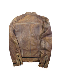 2000's Roberto Cavalli Faded Olive Leather Jacket