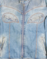 AW2005 Roberto Cavalli Denim Teardrop Jacket