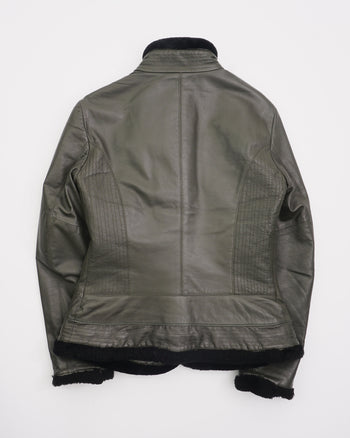 2000's Cavalli Leather Jacket Green