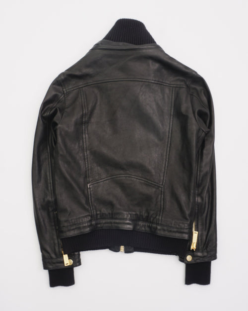 2000's Dsaquared Leather Jacket Black