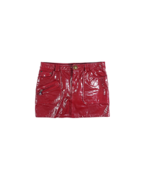 SS2005 Dolce & Gabbana Red Patent Leather Skirt