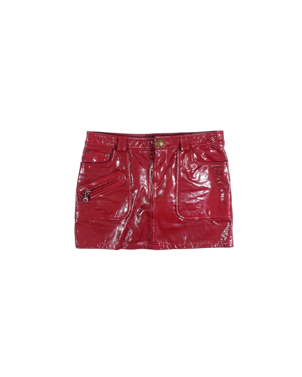 SS2005 Dolce & Gabbana Red Patent Leather Skirt