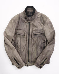 2000's Dolce & Gabbana Leather Jacket Gray