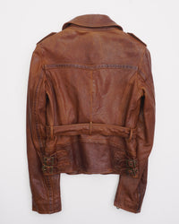 Dolce & Gabbana Leather Jacket Brown