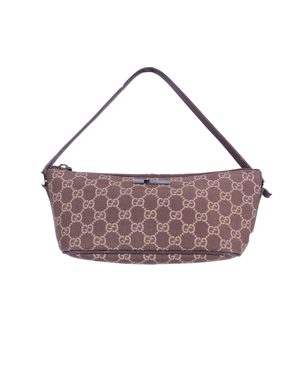 Gucci Monogram boat bag Brown