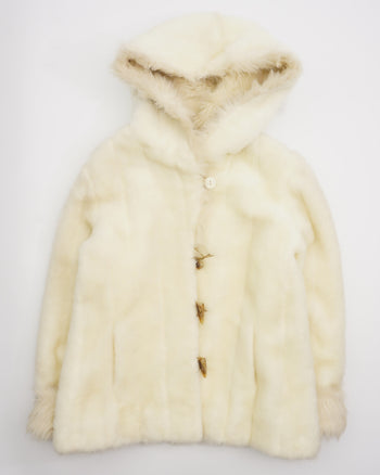 Balmain Fauxfur coat White
