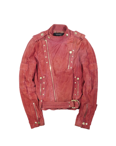 2000's Gucci Red Suede Jacket