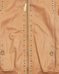 2000's Roberto Cavalli Leather Jacket Beige