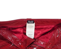 SS2005 Dolce & Gabbana Red Patent Leather Skirt
