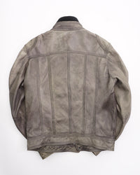 2000's Dolce & Gabbana Leather Jacket Gray