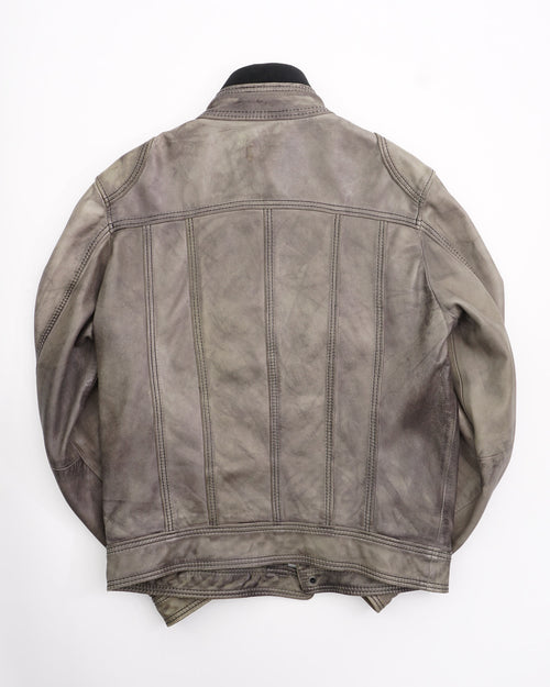 2000's Dolce & Gabbana Leather Jacket Gray