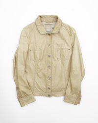 2000's Marithe Francois Girbaud Leather Jacket Beige
