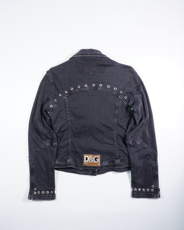 2000's Dolce &amp; Gabbana Black Denim Jacket