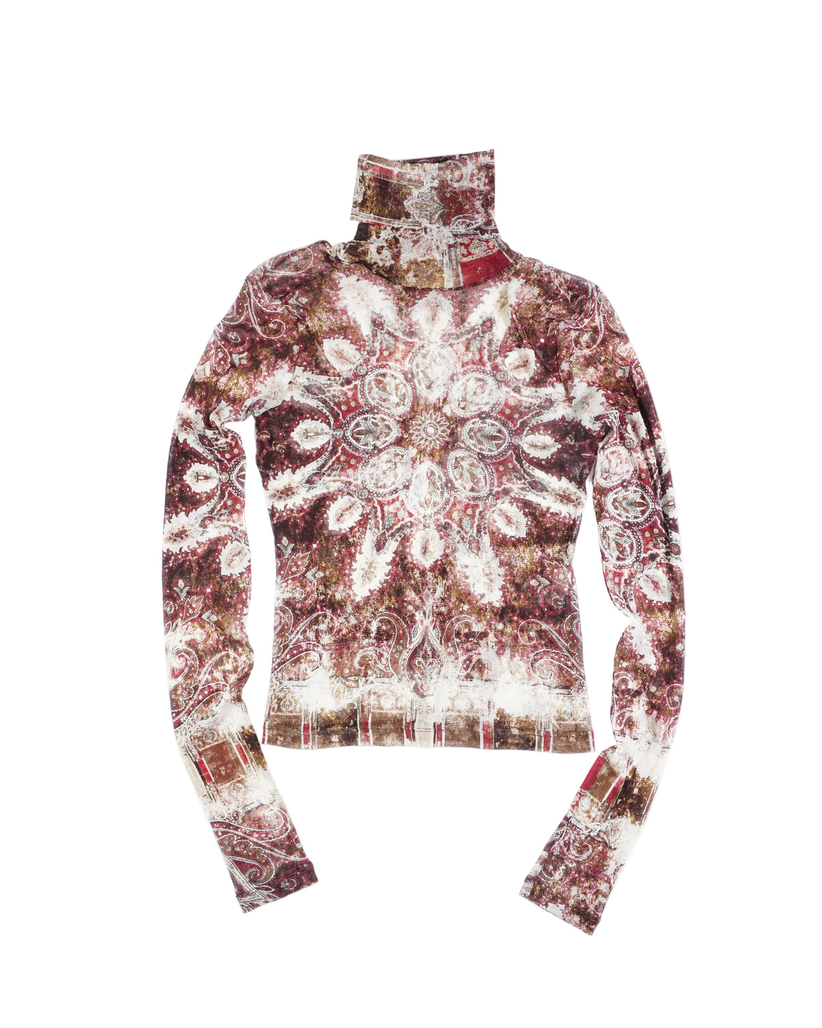 90's Jean Paul Gaultier Tattoo Mesh Top