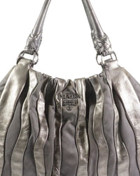 2000's Prada Nappa Leather Waves Bag Silver