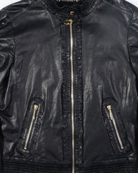2000's Gucci Ruffle Leather Jacket