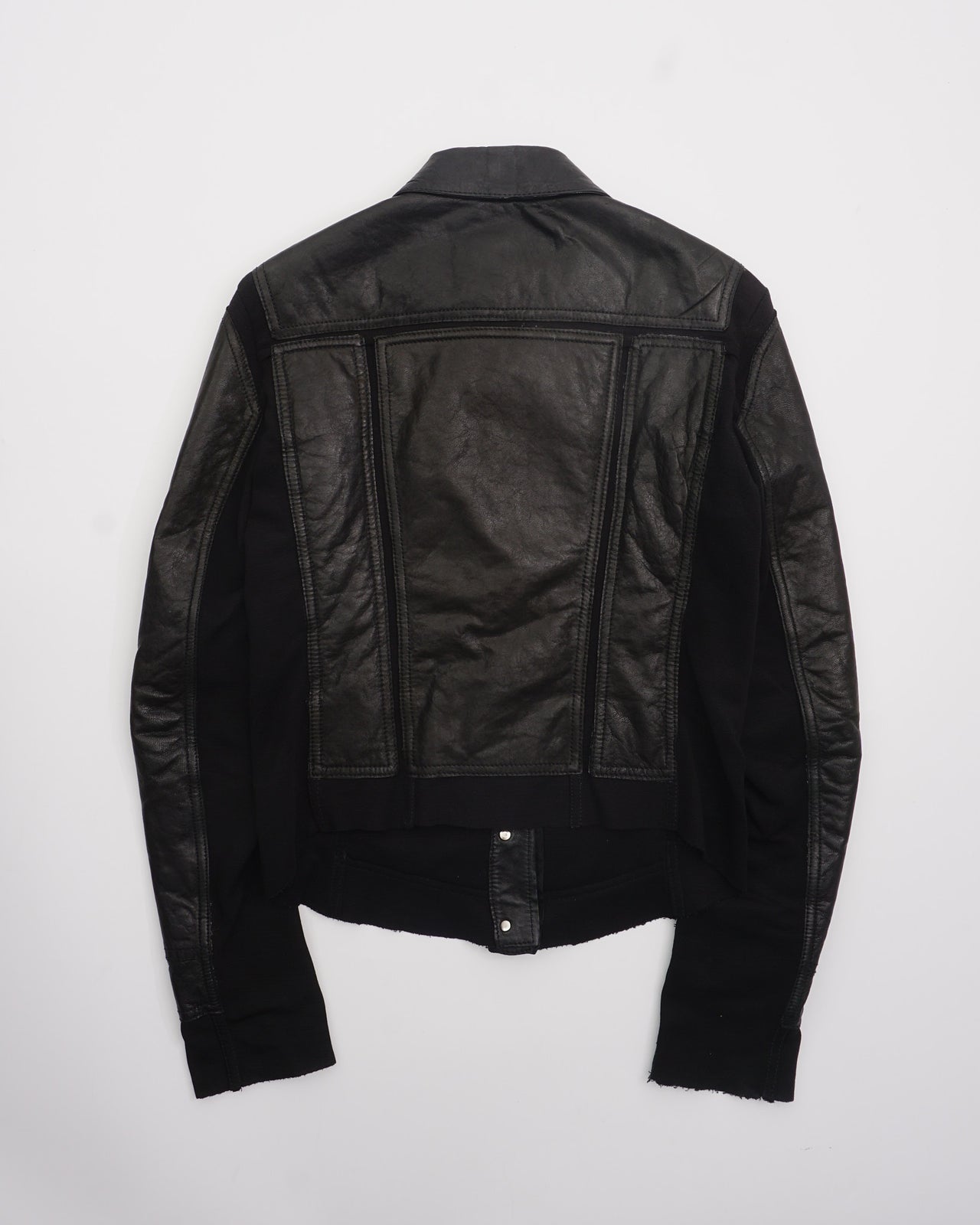 2000's Le Jean De Marithé + François Girbaud Leather Jacket Black