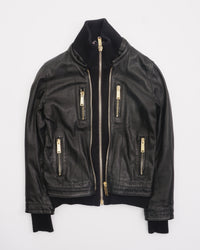 2000's Dsaquared Leather Jacket Black