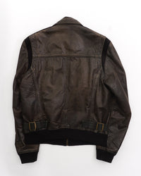 D&g Leather Jacket Brown