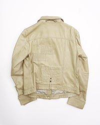 2000's Marithe Francois Girbaud Leather Jacket Beige