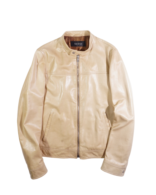 2000's Gucci Tan Leather Jacket