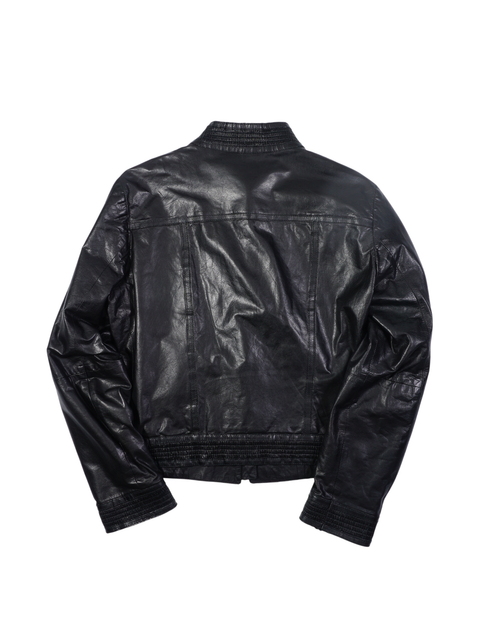 2000's Gucci Ruffle Leather Jacket