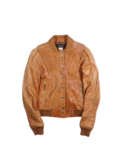 2000's Gucci Leather Jacket Brown